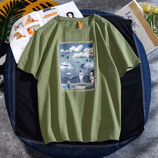 卸売カスタム無地 Tシャツマルチカラー通気性夏の綿 Tシャツ男性と女性のためのプラスサイズの印刷 Tシャツ